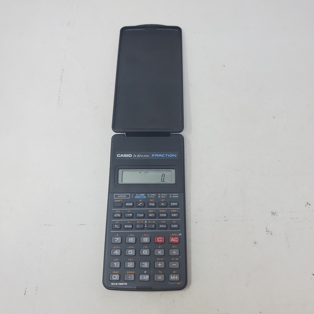 Casio fx-82SUPER FRACTION Scientific Calculator 10+2 Digits Gray Vintage